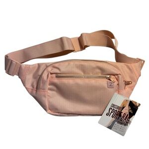 NWT Zobha Crossbody Sports Bag/ Fanny Pack Blush/ Light Pink Nylon Adjustable